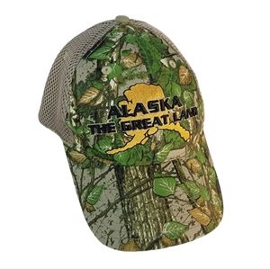 Alaska The Great Land Camo Outdoor Hunting Fishing Casual Wear Baseball Cap Hat